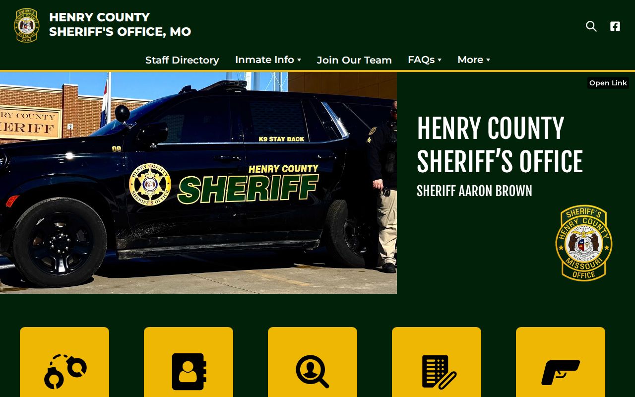 Henry County Sheriff official access page